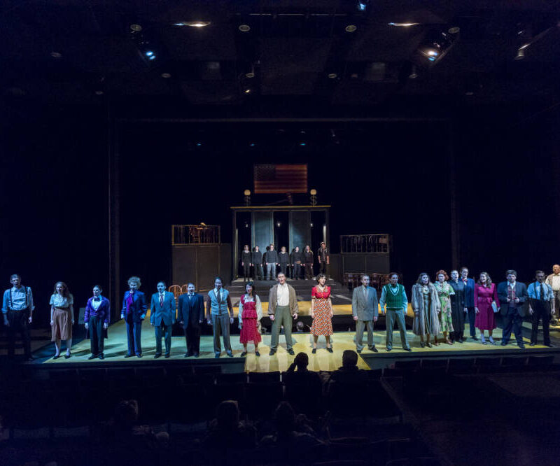 Cast of The Cradle will rock takes a bow 2014 Fall